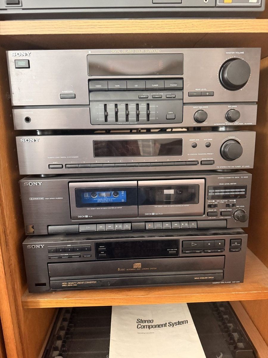 Entertainment Center with Sony Stereo Compo