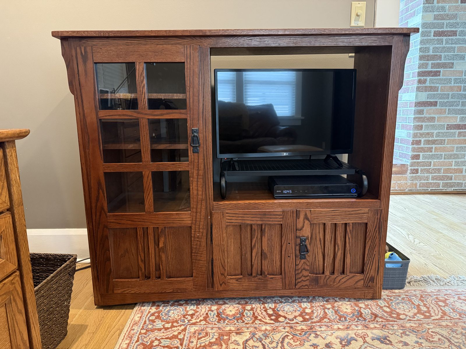 Mission Oak Entertainment Cabinet