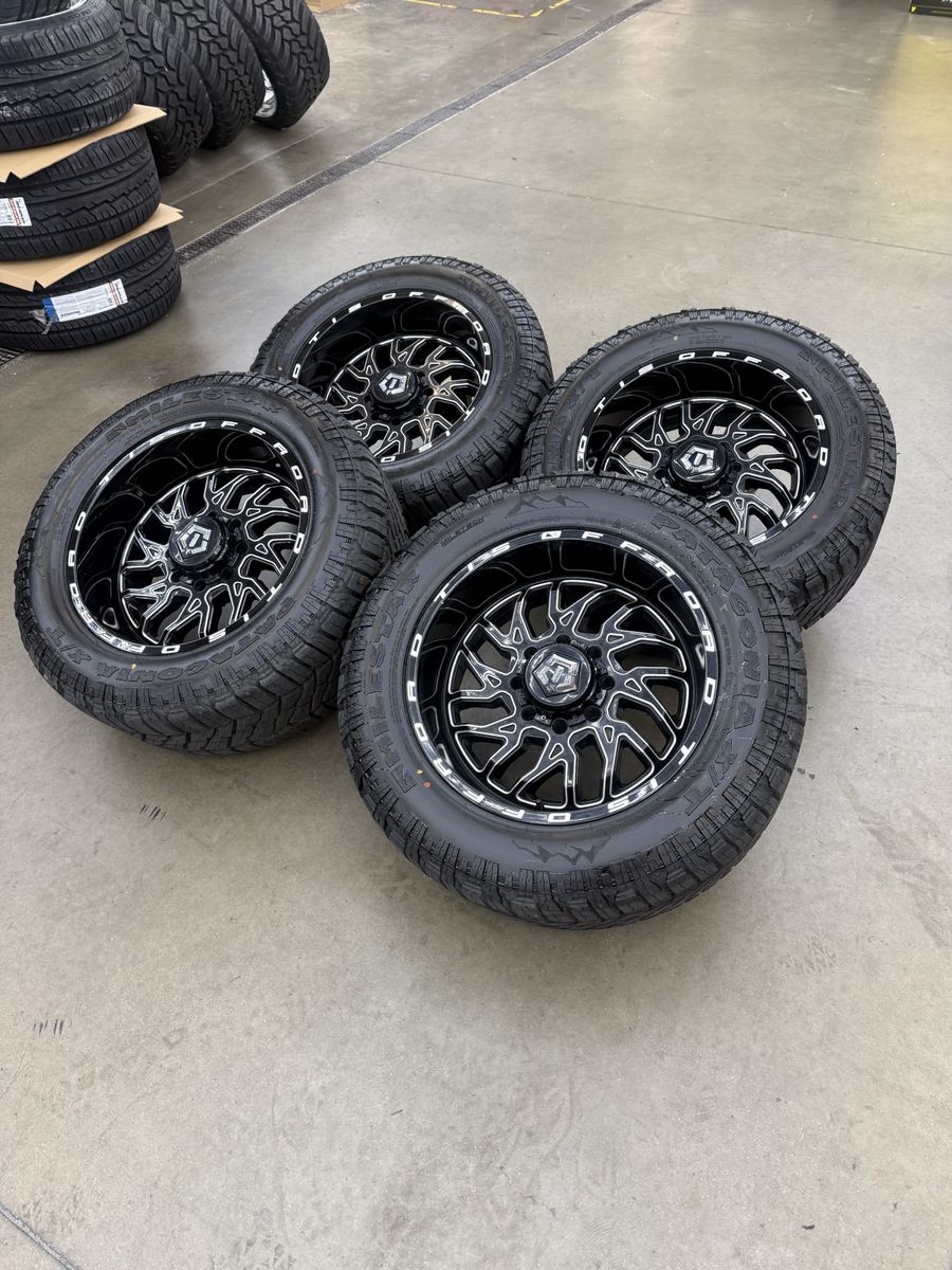 BRAND NEW 20x10 tis 544 wheels/ 33x12.50r20 tires