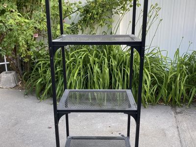 Industrial Style Metal & Wood Bookshelf Storage Rack 4-Tier Display Shelf
