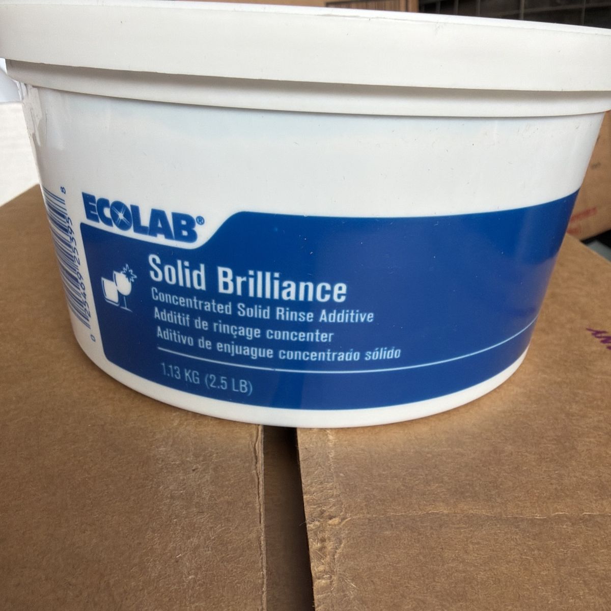 Ecolab Solid Brilliance Concentrated Solid Rinse Additive 2.5 LB