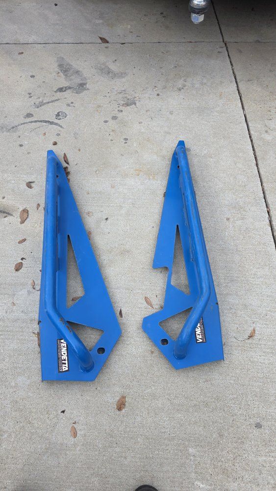 Vendetta Motorsports Blue Rock Sliders/Steps fits Polaris 2 seat RZR XP 1000 TURBO 2018+ Heavy steel extreme duty.