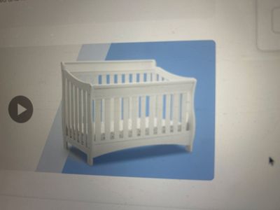 White Wooden Baby Crib -free porch pick up