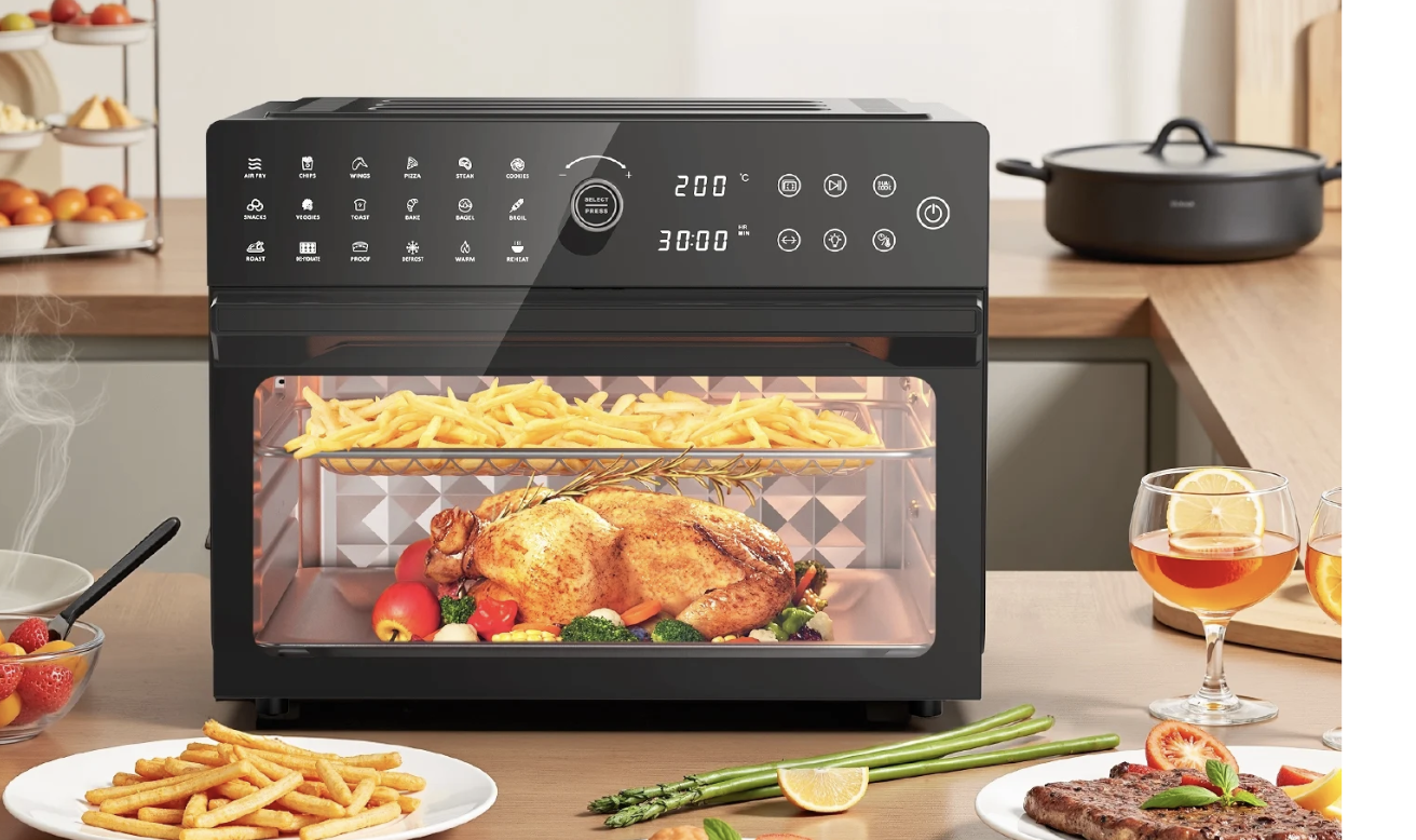 Brand new 32QT Large Air Fryer Grill Combo, 1800W, 450°F Max Temp, 20-in-1 with 7 Accessories
