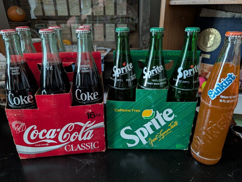 coke bottles