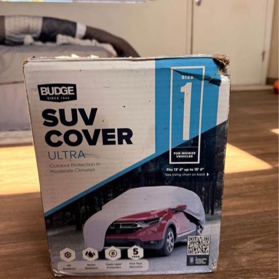 Budge Ultra SUV Cover - Size 1 - For Midsize Vehicles 13'6"-15'6" - UV/Water Resistant, 3-Layer Protection