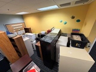 Miscellaneous file cabinets, bookcases, cubbies, etc.