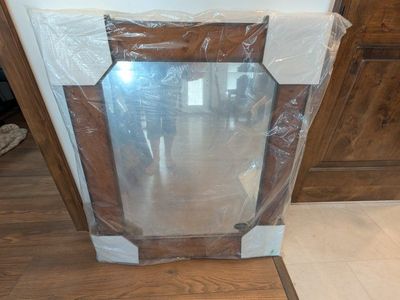 Uttermost 14410B Large Brown Wood Framed Wall Mirror, New in Box