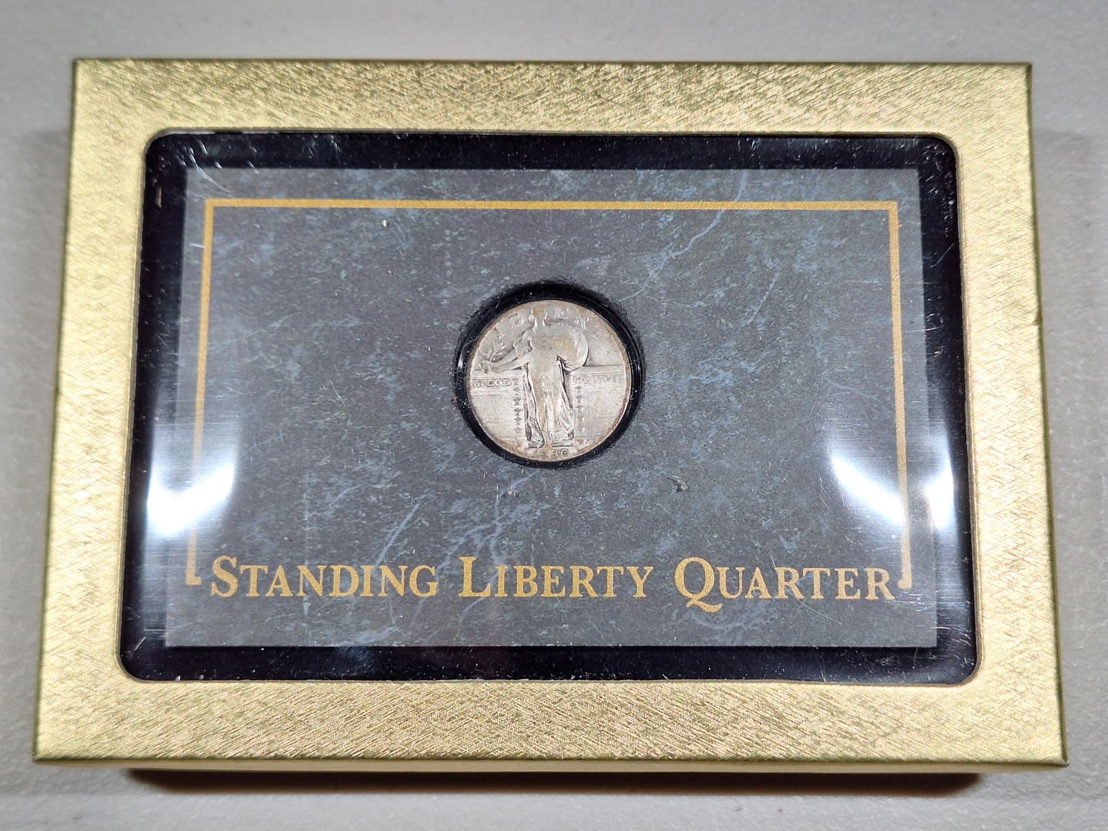 Standing Liberty Silver Quarter Single Coin Display
