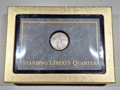 Standing Liberty Silver Quarter Single Coin Display