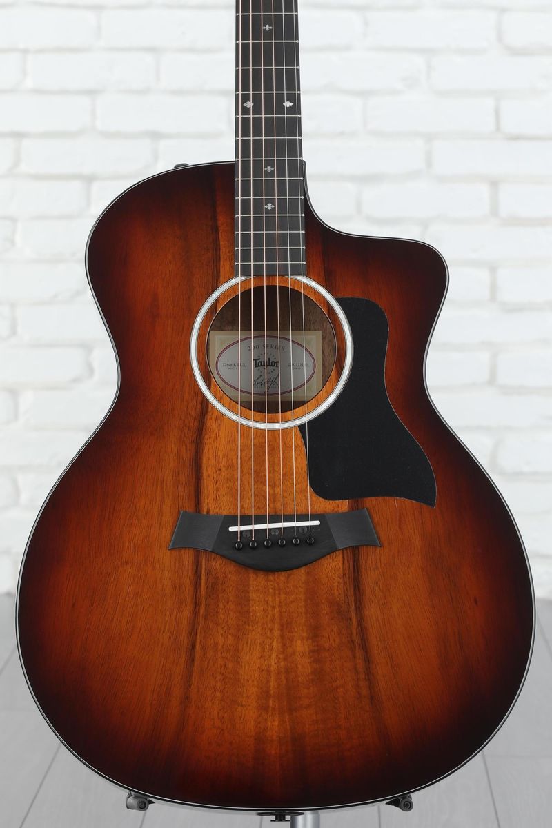 Taylor 224ce-K DLX Koa Grand Auditorium with ES2 Electronics, Cutaway 2023 - Shaded Edgeburst