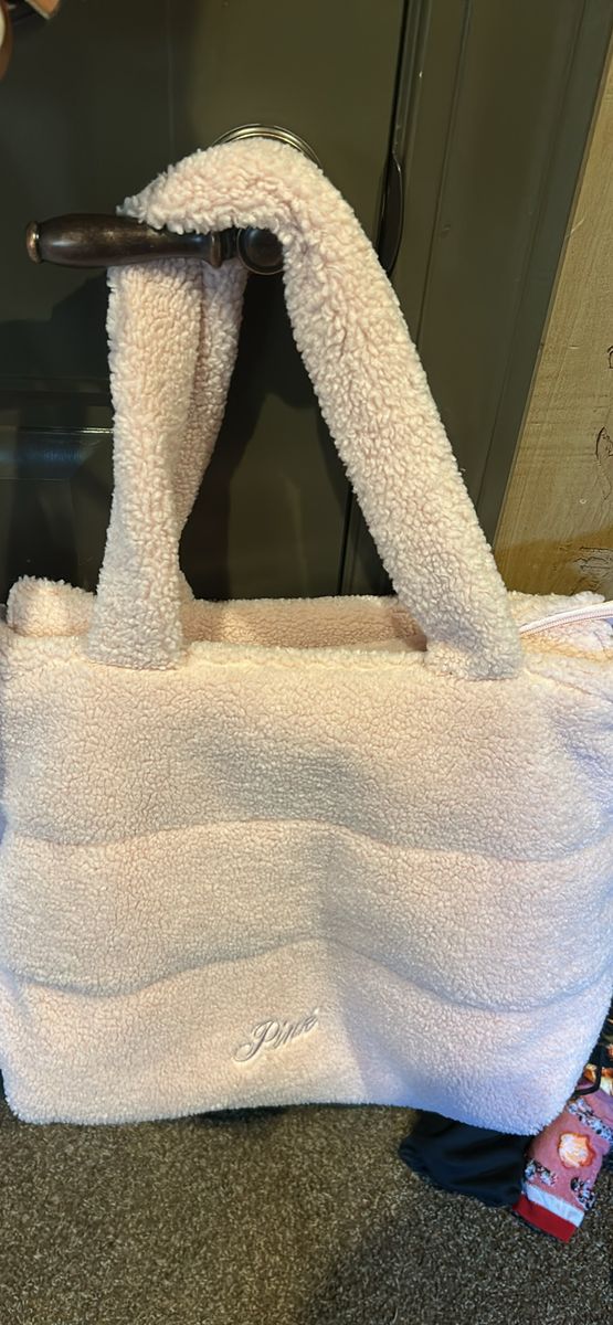 Pink fluffy bag