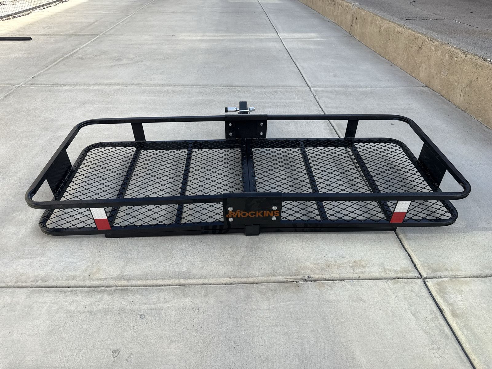MUST SELL!!  Mockins Steel Hitch Mount Cargo Carrier Basket with Stabilizer and Hitch Lock