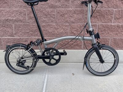 Brompton T Line 4-Speed Blasted Titanium Light Folding Bike