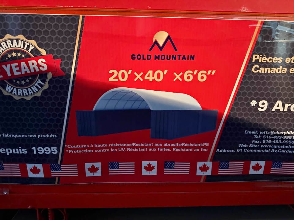 Brand New 20’ x 40’ Heavy-Duty Arch Storage Building – Still in Crate $2,500