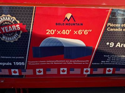 Brand New 20’ x 40’ Heavy-Duty Arch Storage Building – Still in Crate $2,500