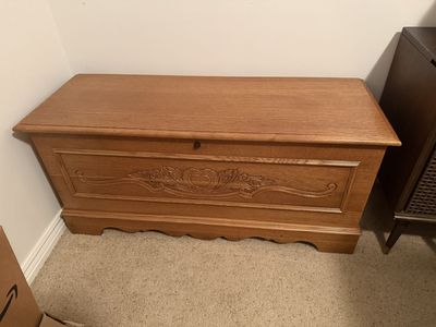 Virginia Maid by Lane Cedar Chest Blanket Box with Wood Carved Front