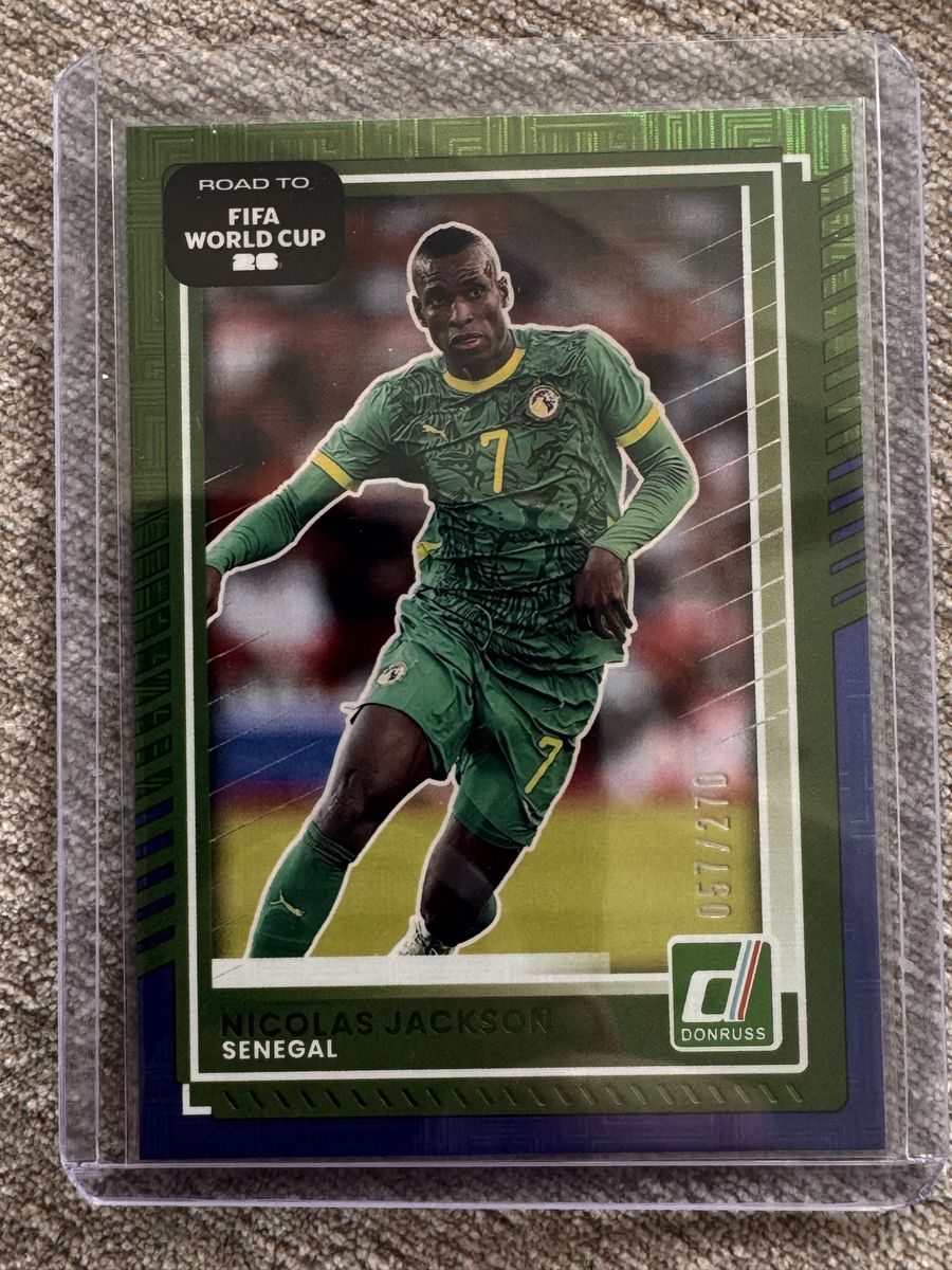 2025 Donruss Nicolas Jackson Green/Blue Road to WC /270 Senegal