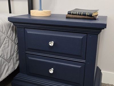 Custom Painted Navy Blue Nightstand