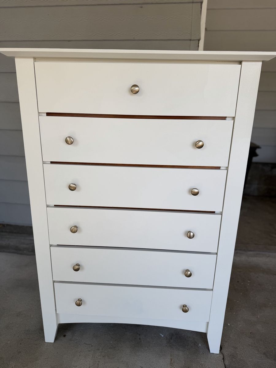 Six Drawer wooden dresser for sale