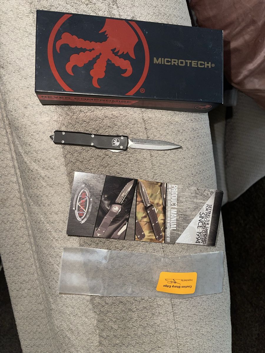 Microtech UTX-70 D/E Stonewash Standard 147-10