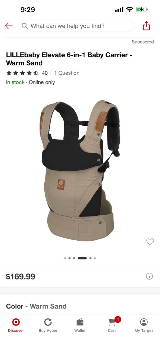 BABY CARRIER NEW WITH TAGS
