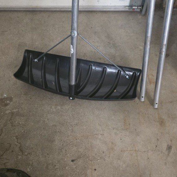 Roof Snow Rake with Extension Poles and Plastic Blade