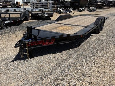 8.5x22 Double A Pro Series CT Tilt Trailer - 17.5K GVWR - Torsion Axles, Wide Body w/ Drive Over Fenders
