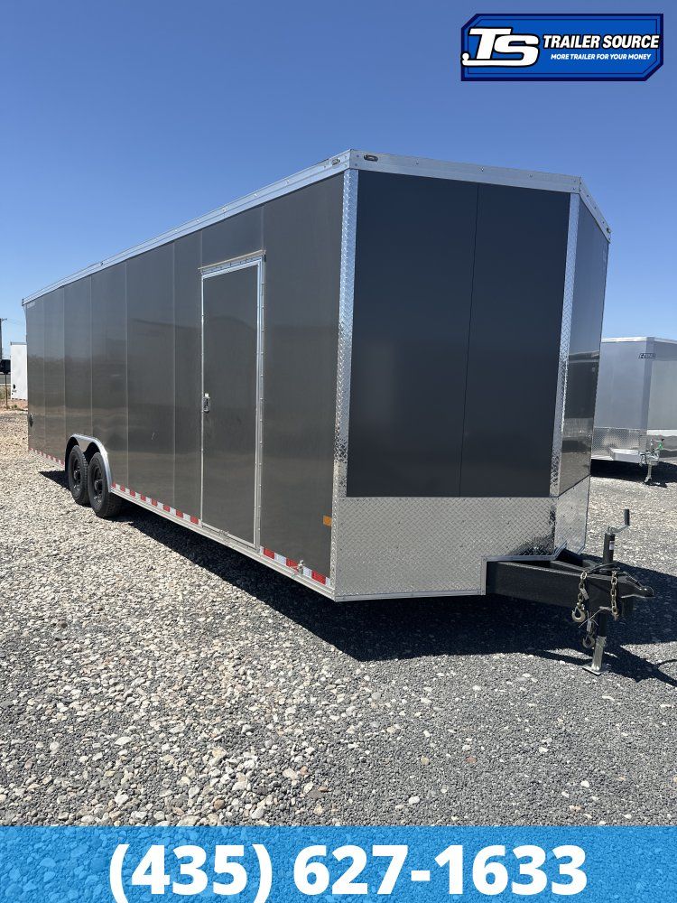8.5x28 Wells Cargo Road Force Enclosed Cargo Trailer - 7'6" Interior - 12K GVWR - .080 PolyCor, Rear Spoiler w/ Load Lights