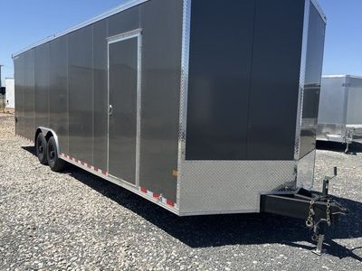 8.5x28 Wells Cargo Road Force Enclosed Cargo Trailer - 7'6" Interior - 12K GVWR - .080 PolyCor, Rear Spoiler w/ Load Lights