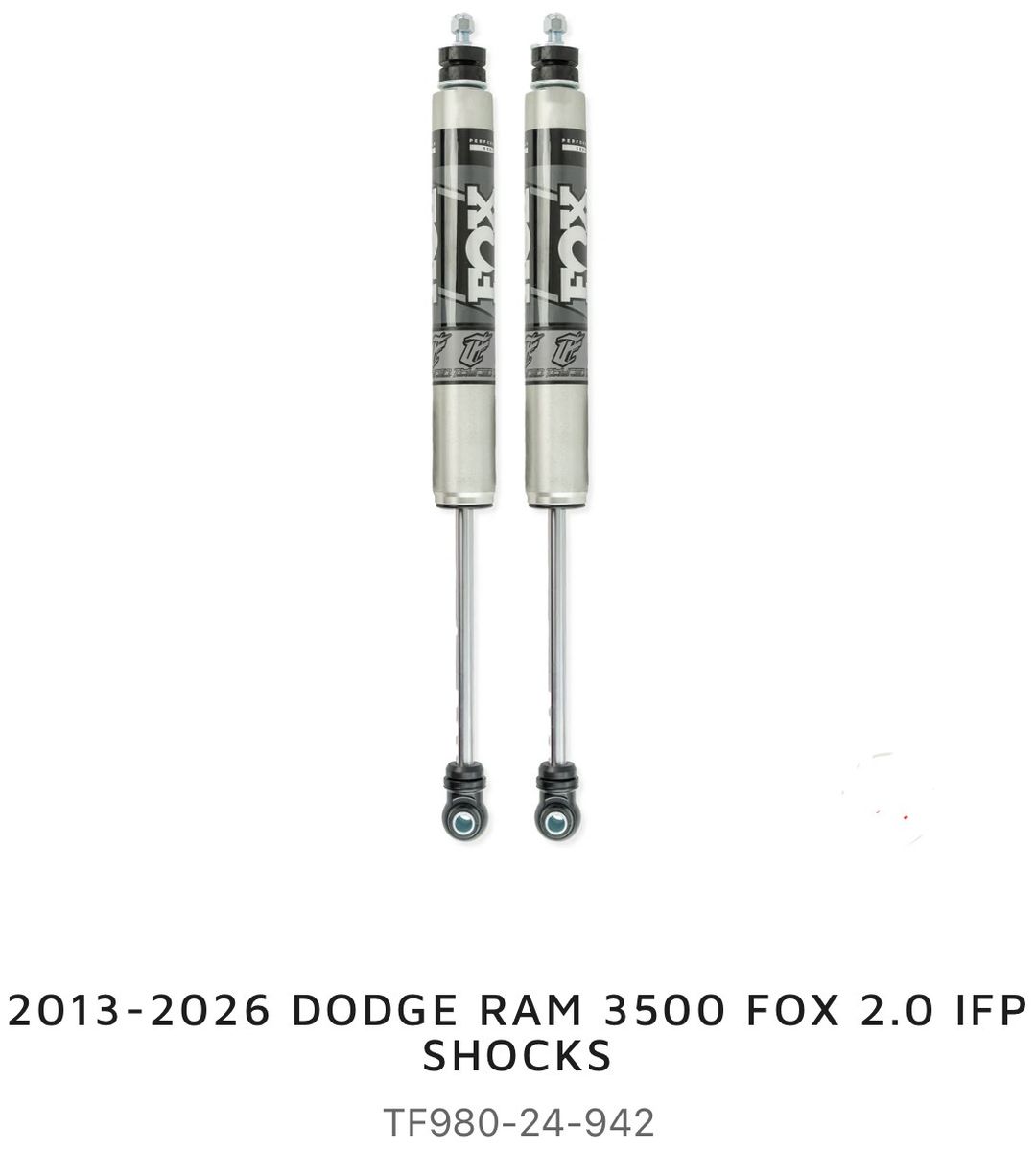 Fox 2.0 Performance Shocks – Ram 2500/3500 – Lightly Used (Great Condition)