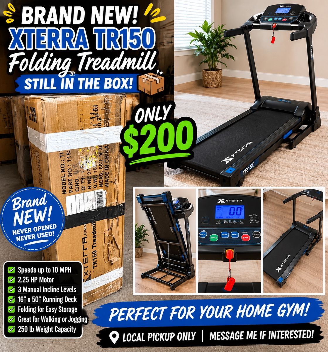 XTERRA TR150 Folding Treadmill