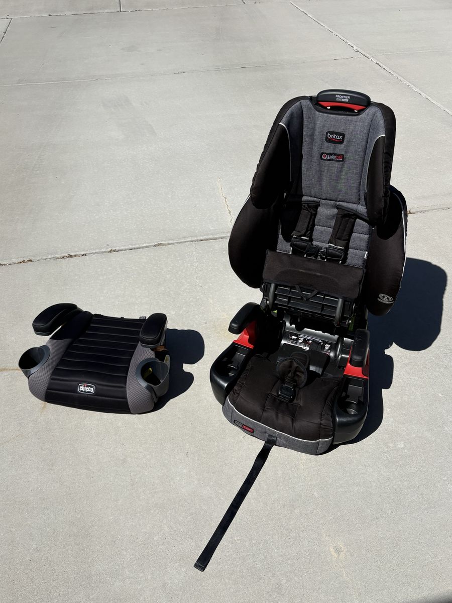 Chicco Booster Seat and Britax Frontier Car Seat