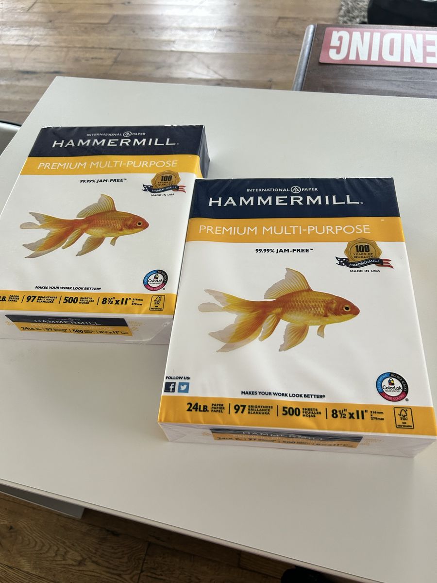 Two Reams Hammermill 24 lb Laser Inkjet Paper