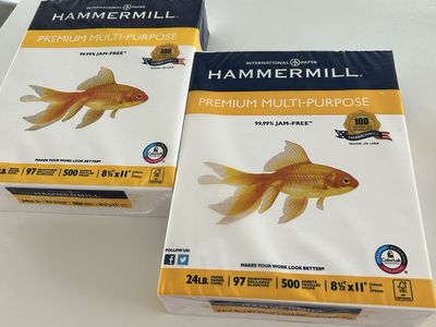Two Reams Hammermill 24 lb Laser Inkjet Paper