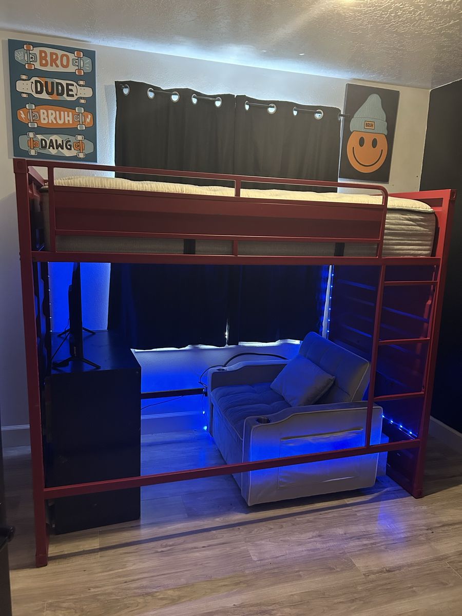 INDUSTRIAL TRIPLE BUNK / LOFT BED — $350!