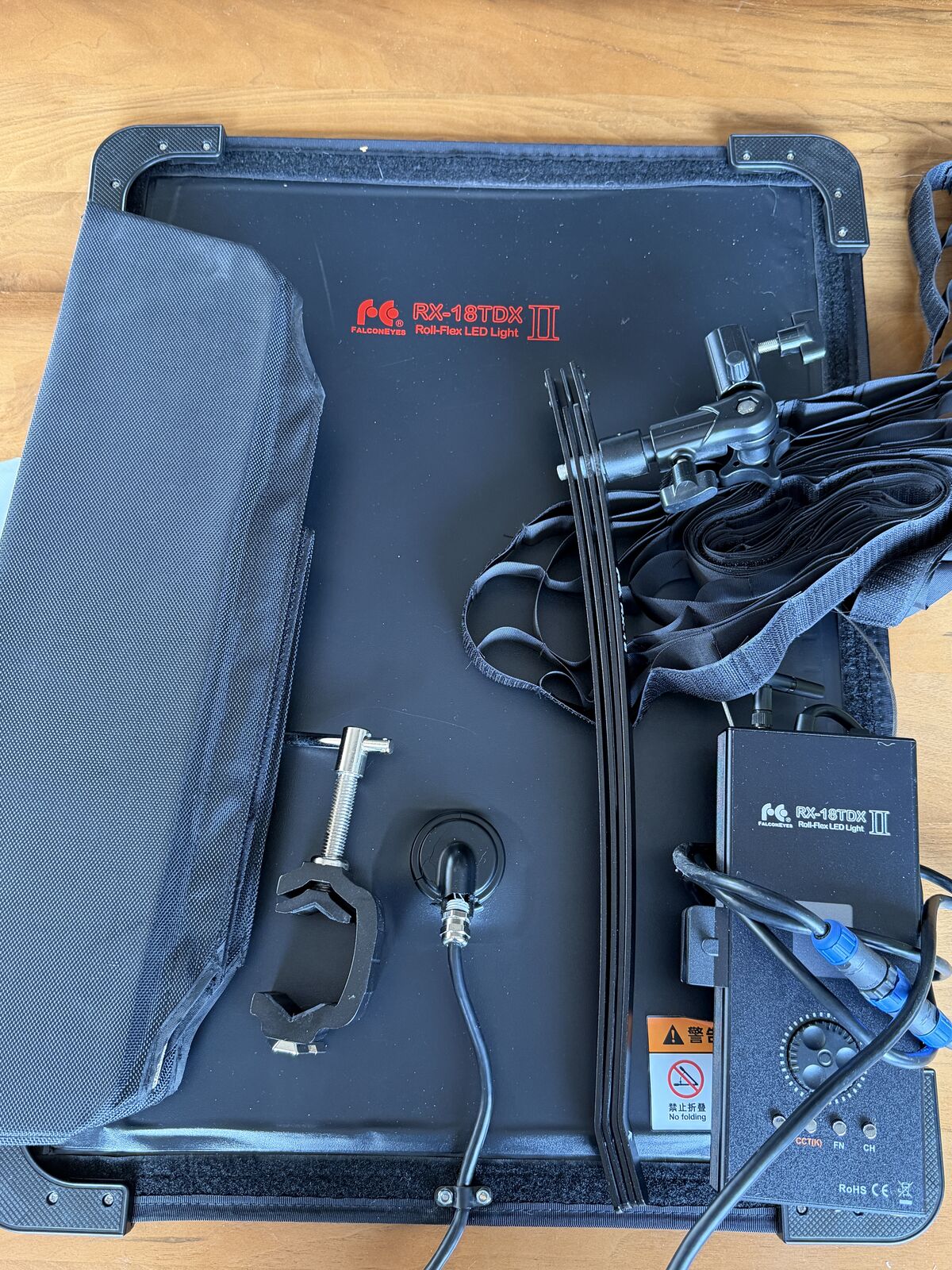 FalconEyes RX-18TDX II Roll-Flex LED Light Kit — Full Accessory Set