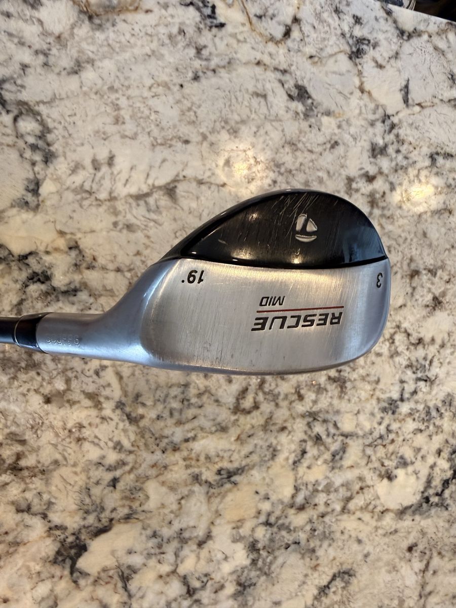 TaylorMade Rescue Mid 3 Hybrid Golf Club - 19° Loft, Flex S Shaft