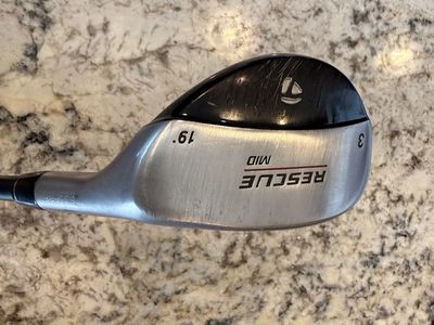 TaylorMade Rescue Mid 3 Hybrid Golf Club - 19° Loft, Flex S Shaft