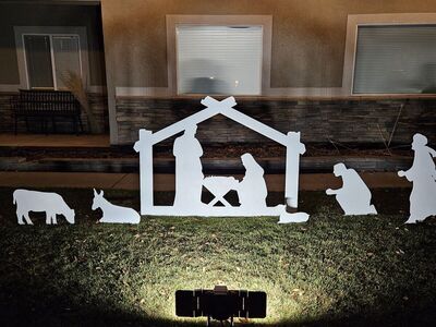 Wood Lawn Nativity Set