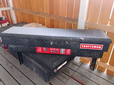 Craftsman CMXTBAD5321721 72" Black Aluminum Diamond Plate Truck Tool Box, Weather Resistant