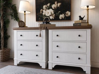 Ashley Fluted Nightstands With Power Outlets and USB