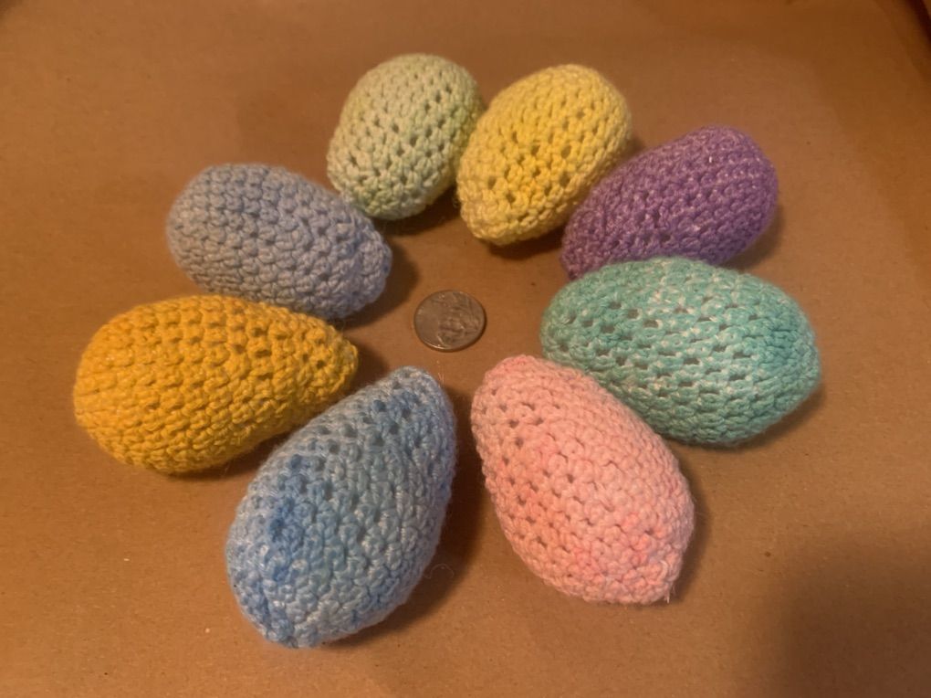 Small Crochet Easter Eggs