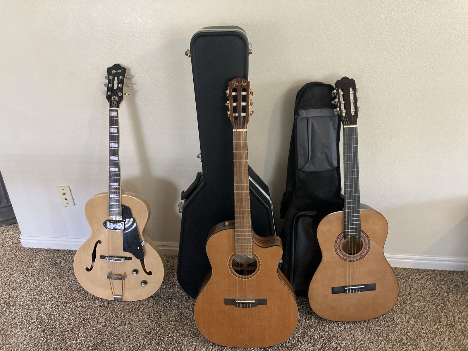 Guitars: acoustic, electric , acoustic-electric