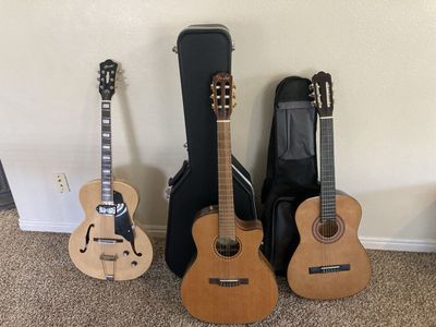 Guitars: acoustic, electric , acoustic-electric