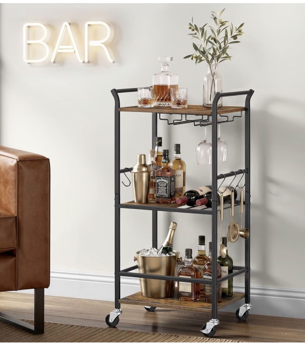 Bar cart- on wheels castors!! new in box!