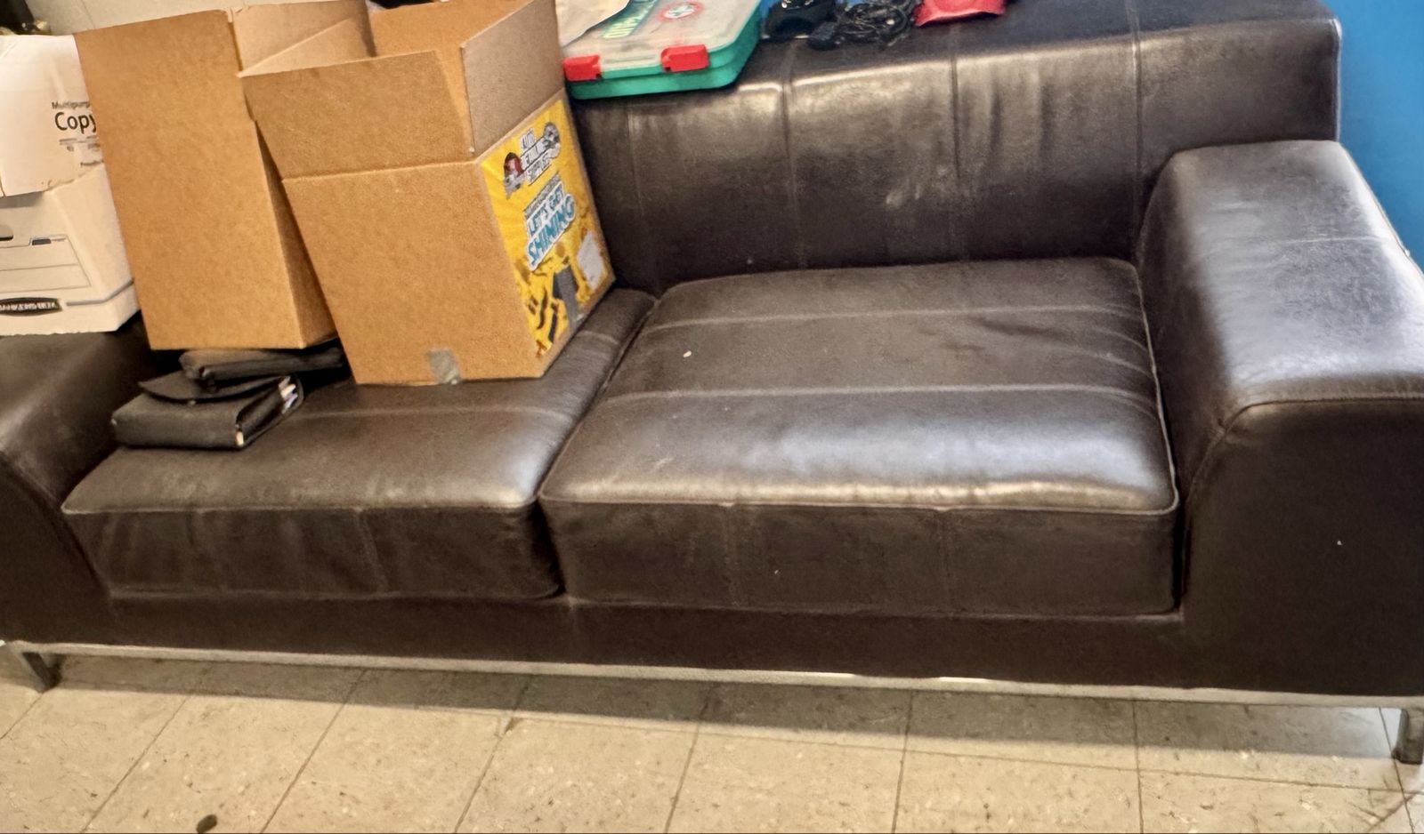 Ikea Leather Couch