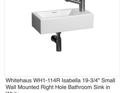 Right Hole Bathroom Sink