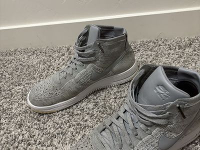 Nike Air Force 1 Ultra Flyknit Mid Wolf Grey – Size 12