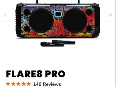 BUMBOX Flares 8 Pro NYC Graffiti Portable Bluetooth Speaker System no mic